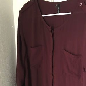 Maroon top